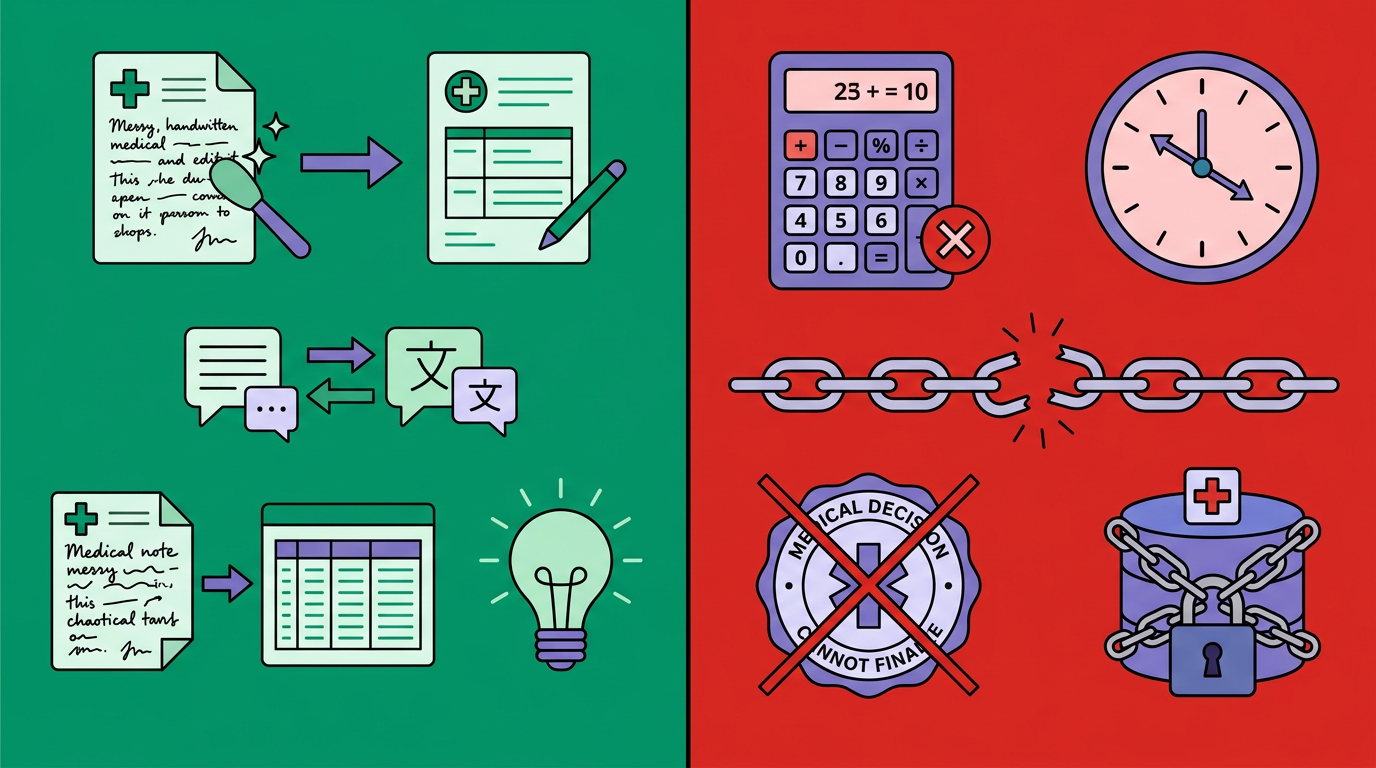 AI 擅长与必须谨慎的任务对比