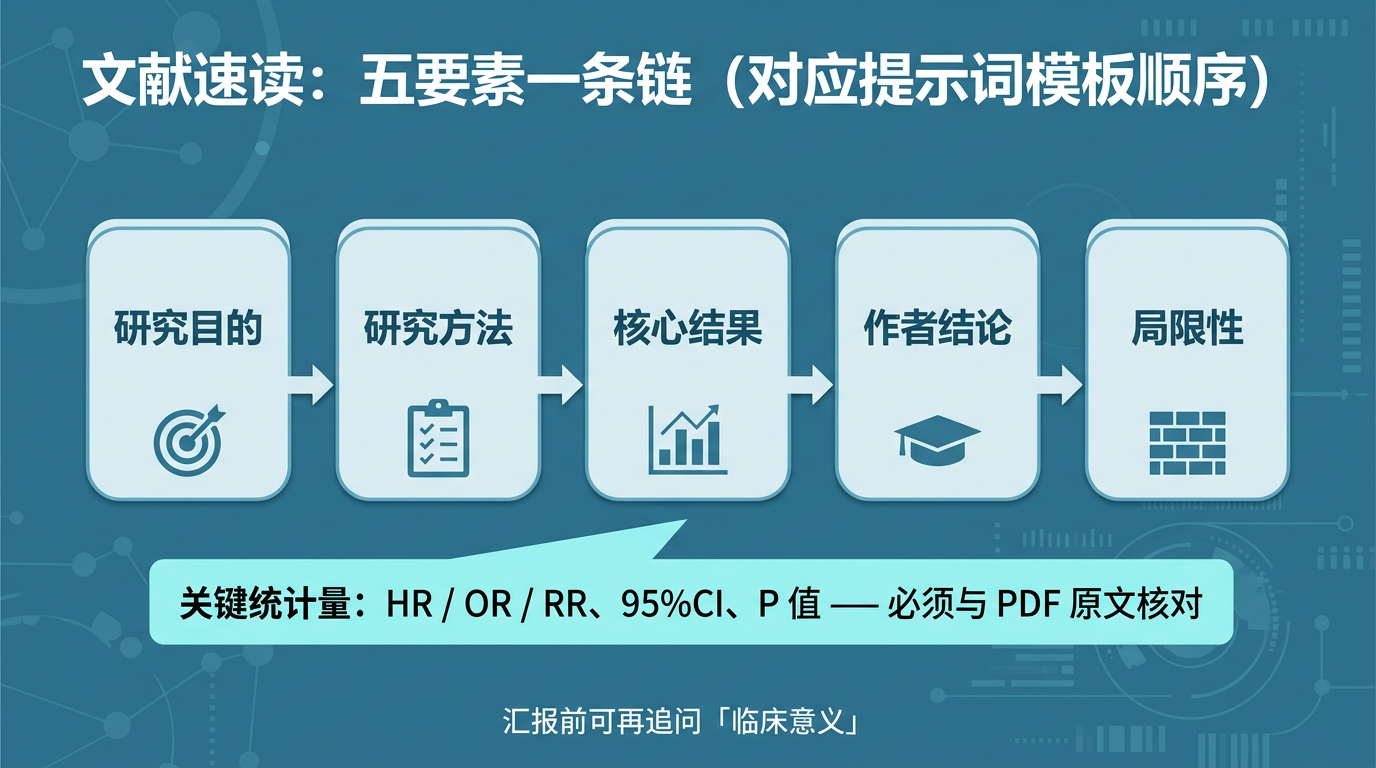 文献速读五要素流程