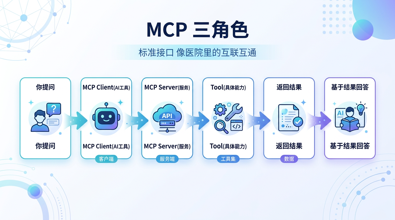 MCP 三角色:Client、Server、Tool